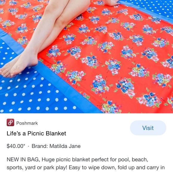 Matilda Jane Bedding Nib Matilda Jane Lifes A Picnic Blanket Poshmark